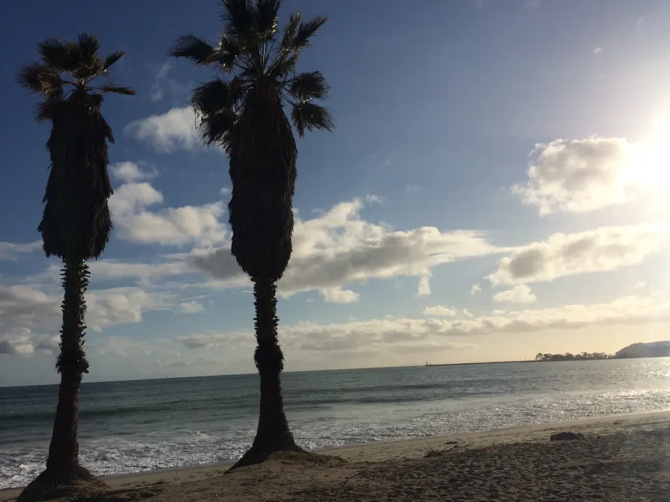 Poche Beach looking north toward Dana Point Harbor
