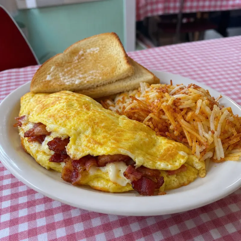 Bacon & Cream Cheese Omelette