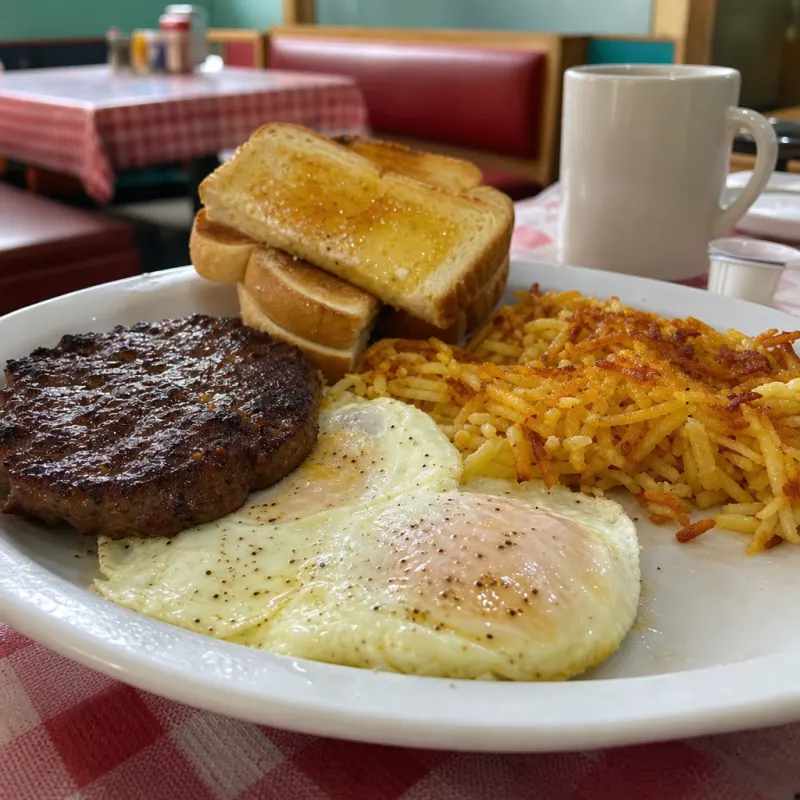 Beef Patty & Eggs