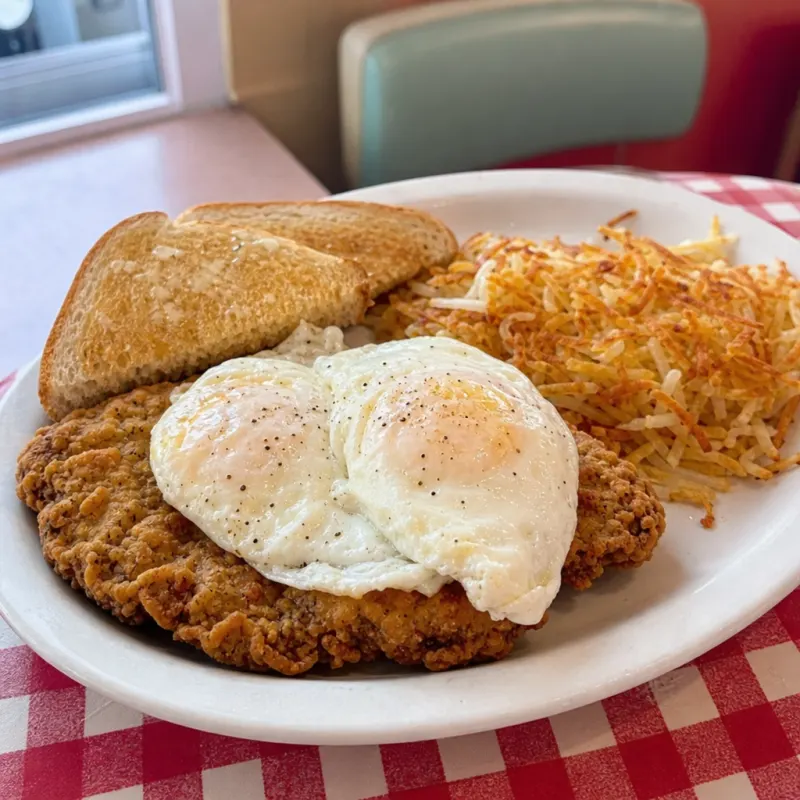 Country Fried Chicken Patty & Eggs
