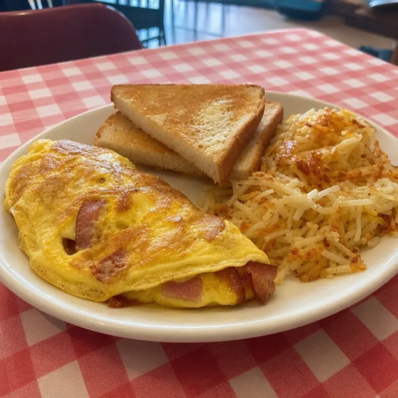 Ham, Bacon or Sausage Omelette